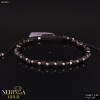 Rose black color cord gold thread bracelet #64284