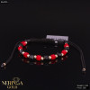 Rose black color cord gold thread bracelet #64295 Rose black color cord gold thread bracelet #64295
