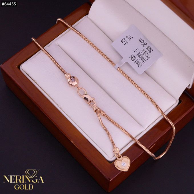 Rose gold foot bracelet #64455