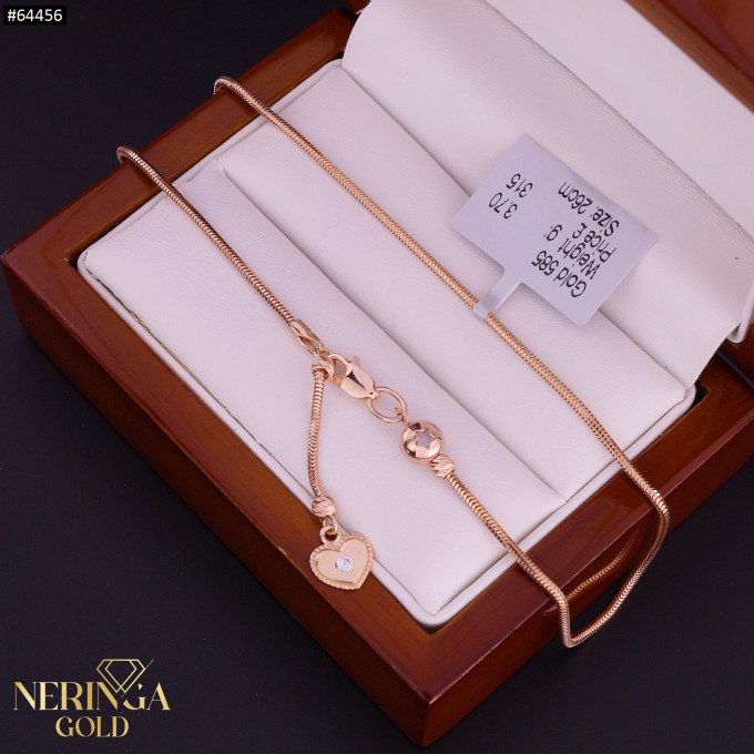 Rose gold foot bracelet #64456
