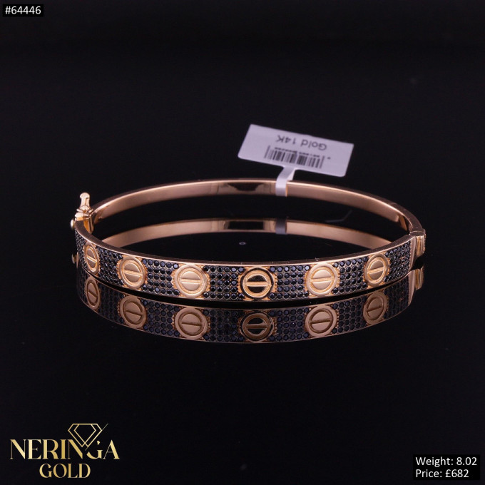 Rose gold hoop bracelet #64446