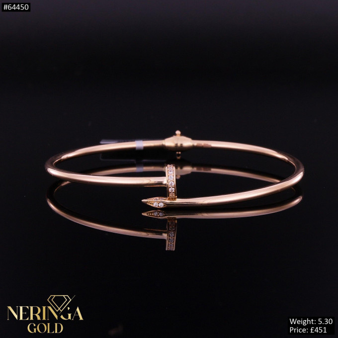 Rose gold hoop bracelet #64450