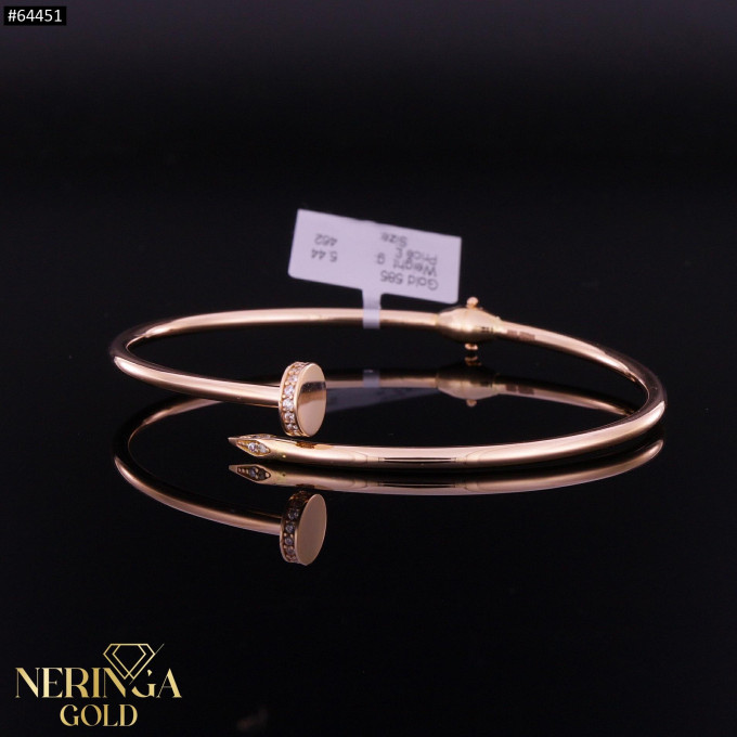 Rose gold hoop bracelet #64451