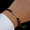 Rose green color cord gold thread bracelet #64769 Rose green color cord gold thread bracelet #64769