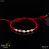 Rose red color cord gold thread bracelet #64730 Rose red color cord gold thread bracelet #64730