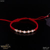 Rose red color cord gold thread bracelet #64730 Rose red color cord gold thread bracelet #64730