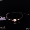 Rose black color cord gold thread bracelet #64742 Rose black color cord gold thread bracelet #64742
