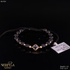 Rose black color cord gold thread bracelet #64758 Rose black color cord gold thread bracelet #64758