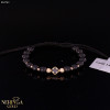 Rose black color cord gold thread bracelet #64763 Rose black color cord gold thread bracelet #64763
