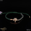 Rose green color cord gold thread bracelet #64769 Rose green color cord gold thread bracelet #64769
