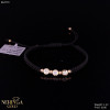 Rose black color cord gold thread bracelet #64770