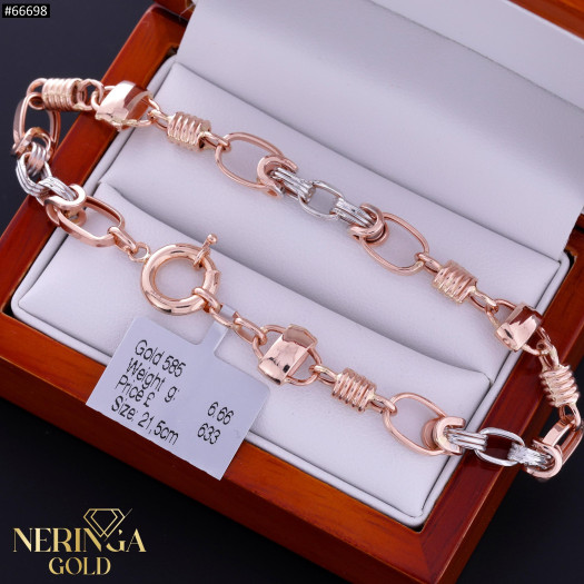 White rose gold bracelet #66698