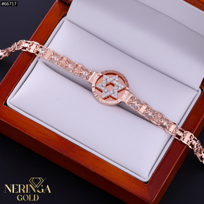 White rose gold bracelet #66717