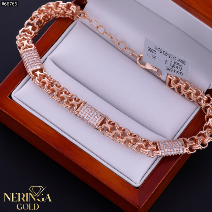 Rose gold full-bodied bracelet #66766 Rose gold full-bodied bracelet #66766