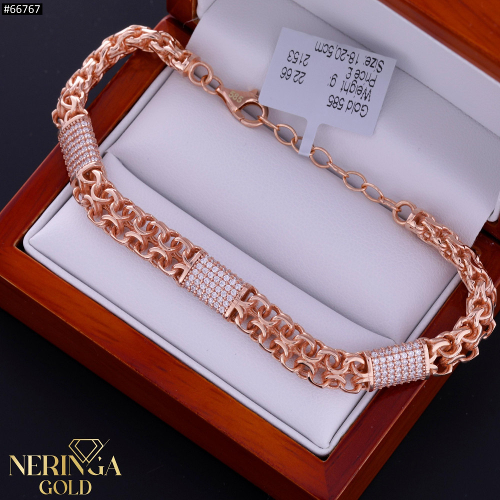 Rose gold full-bodied bracelet #66767