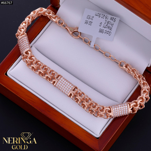 Rose gold full-bodied bracelet #66767