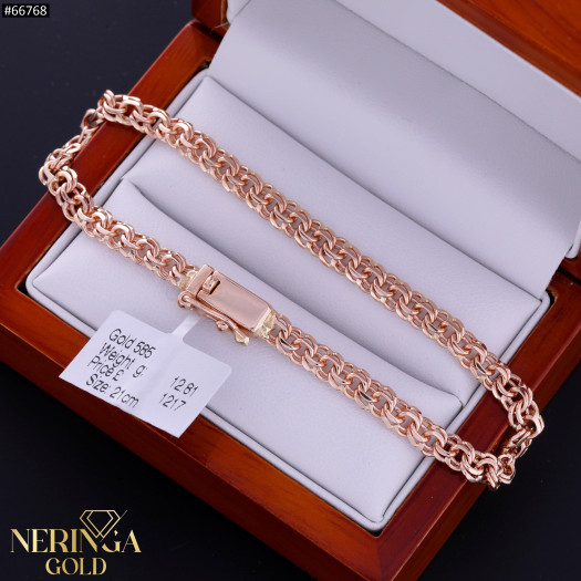 Rose gold full-bodied bracelet #66768