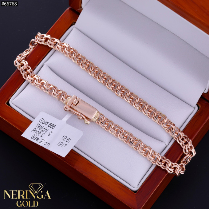 Rose gold full-bodied bracelet #66768 Rose gold full-bodied bracelet #66768