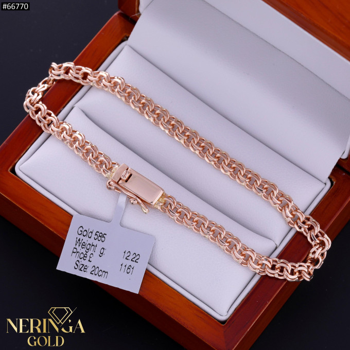 Rose gold full-bodied bracelet #66770 Rose gold full-bodied bracelet #66770