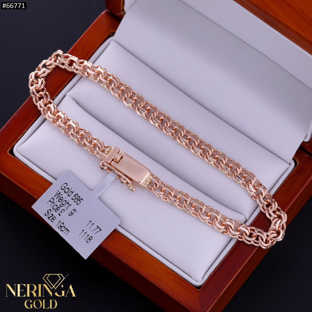 Rose gold full-bodied bracelet #66771