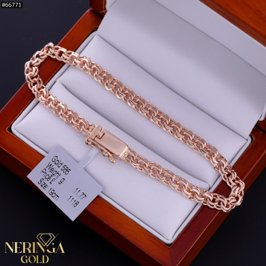 Rose gold full-bodied bracelet #66771