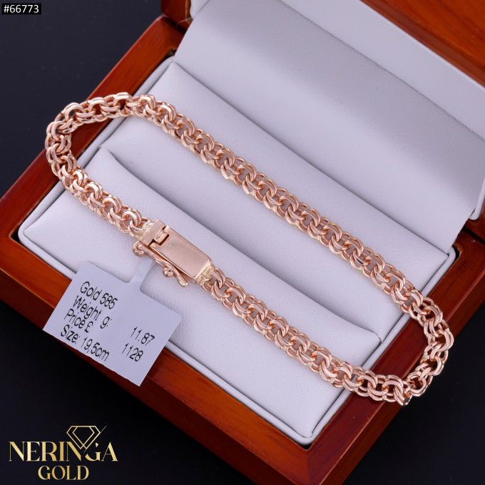 Rose gold full-bodied bracelet #66773 Rose gold full-bodied bracelet #66773
