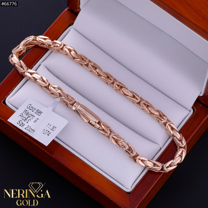 Rose gold full-bodied bracelet #66776 Rose gold full-bodied bracelet #66776