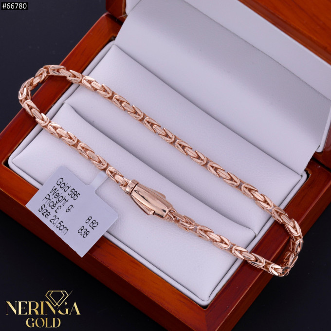 Rose gold full-bodied bracelet #66780 Rose gold full-bodied bracelet #66780