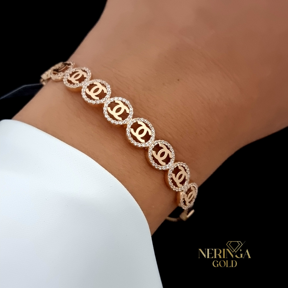 Rose gold hoop bracelet #66660