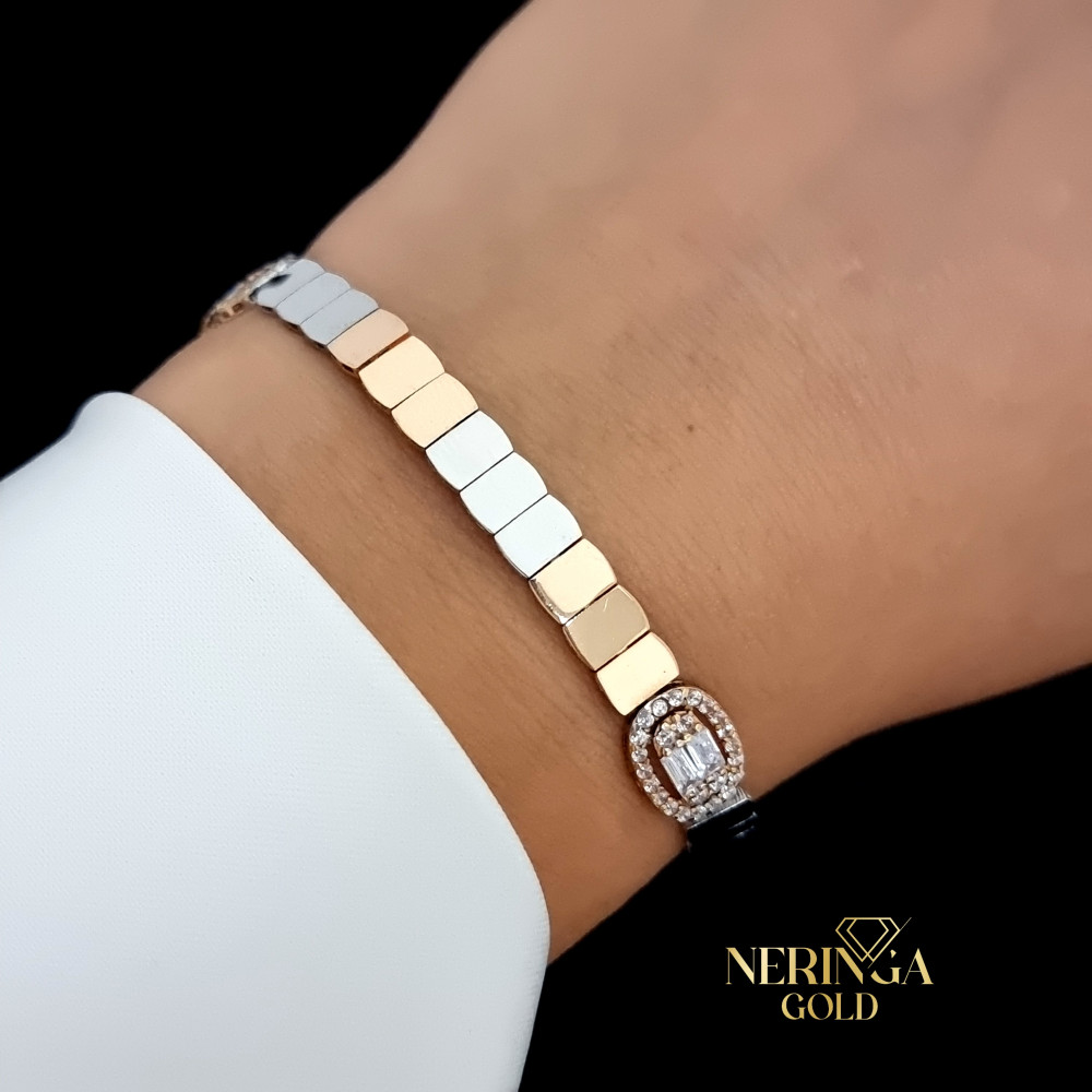 White rose gold bracelet #66716