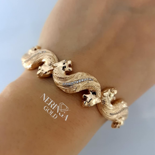 Rose gold hoop bracelet #66679