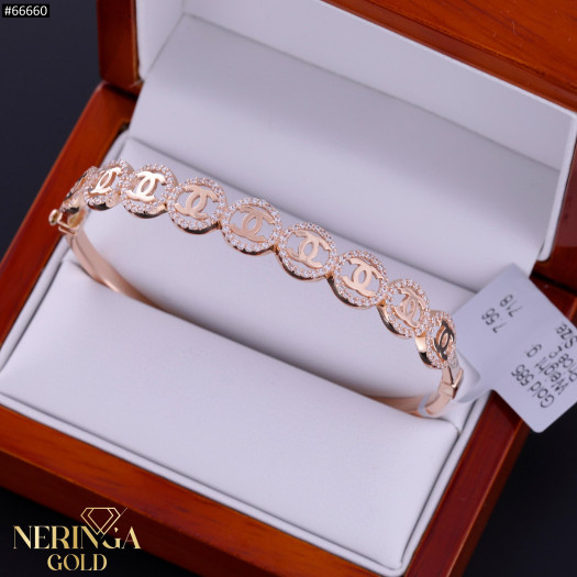 Rose gold hoop bracelet #66660