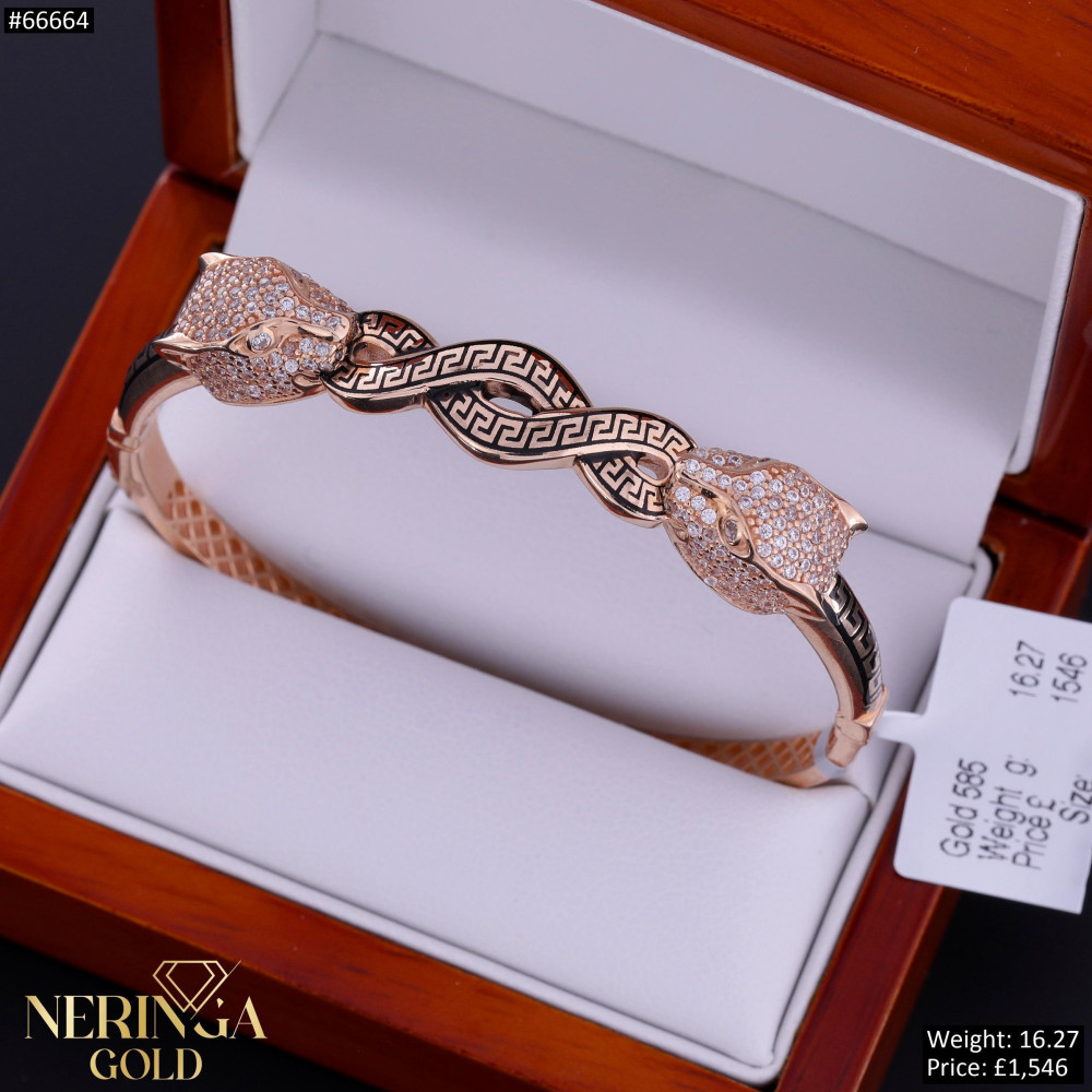 Rose gold hoop bracelet #66664