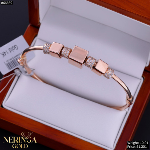 Rose gold hoop bracelet #66669