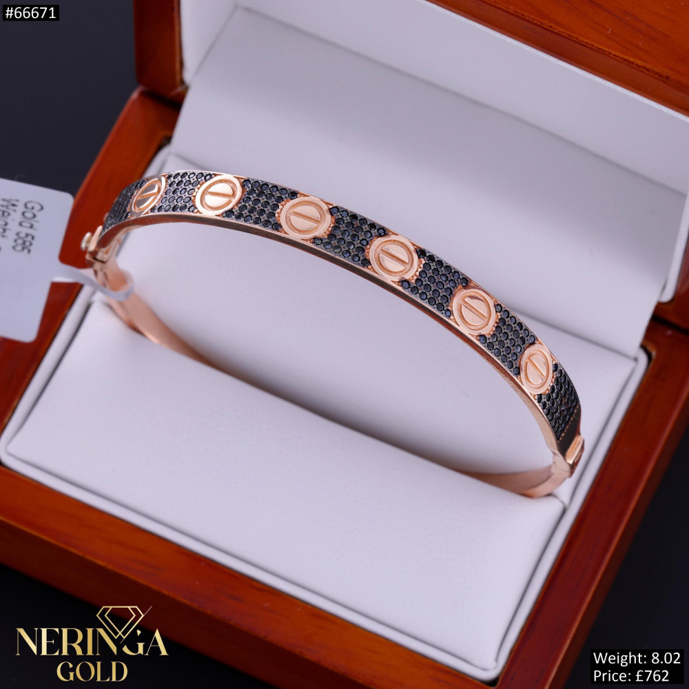 Rose gold hoop bracelet #66671