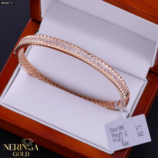 Rose gold hoop bracelet #66673