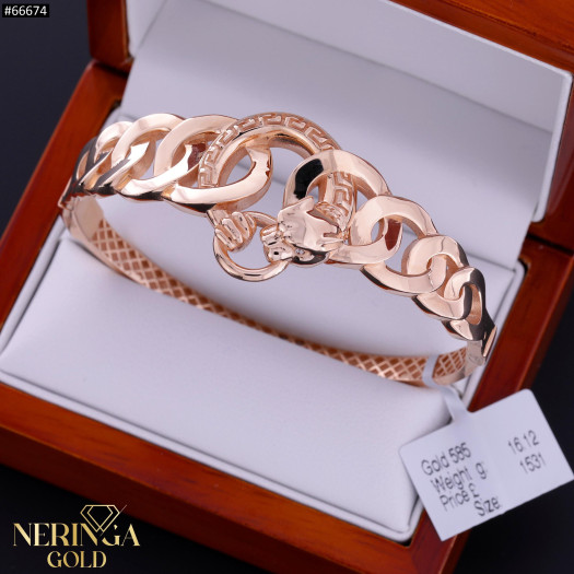 Rose gold hoop bracelet #66674