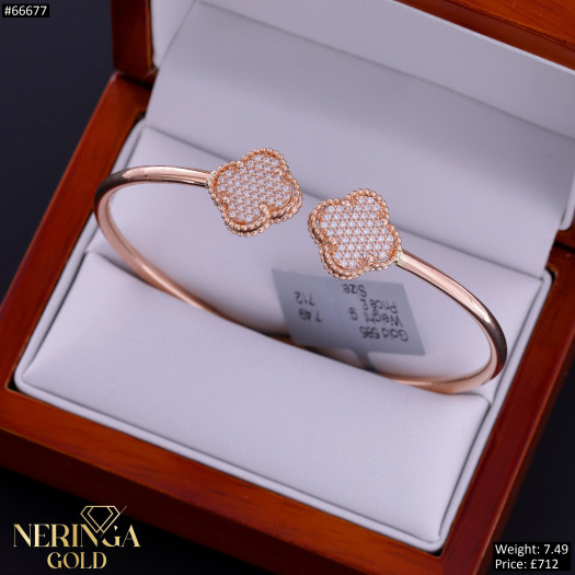 Rose gold hoop bracelet #66677