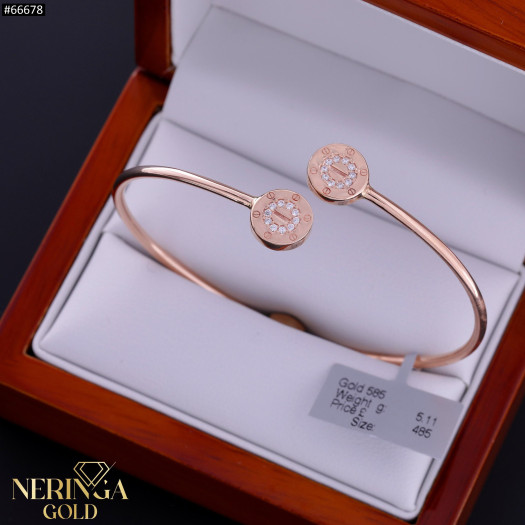 Rose gold hoop bracelet #66678