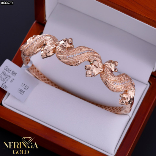 Rose gold hoop bracelet #66679