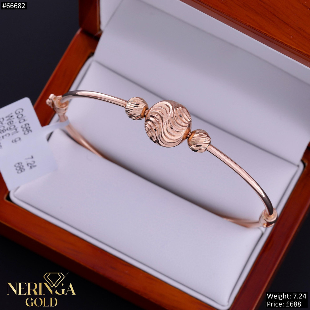 Rose gold hoop bracelet #66682