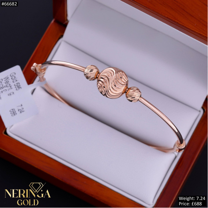 Rose gold hoop bracelet #66682