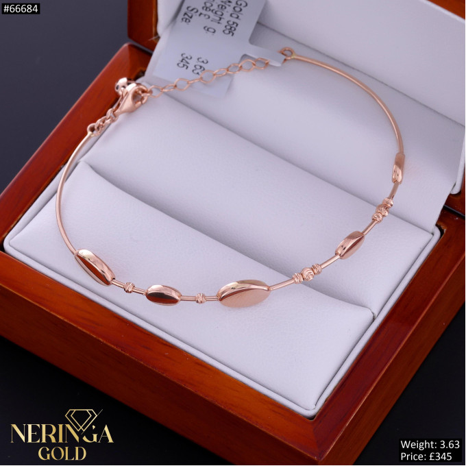 Rose gold hoop bracelet #66684