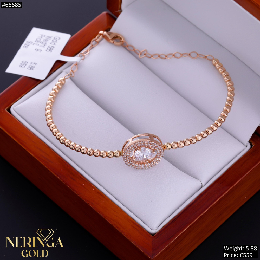 Rose gold hoop bracelet #66685
