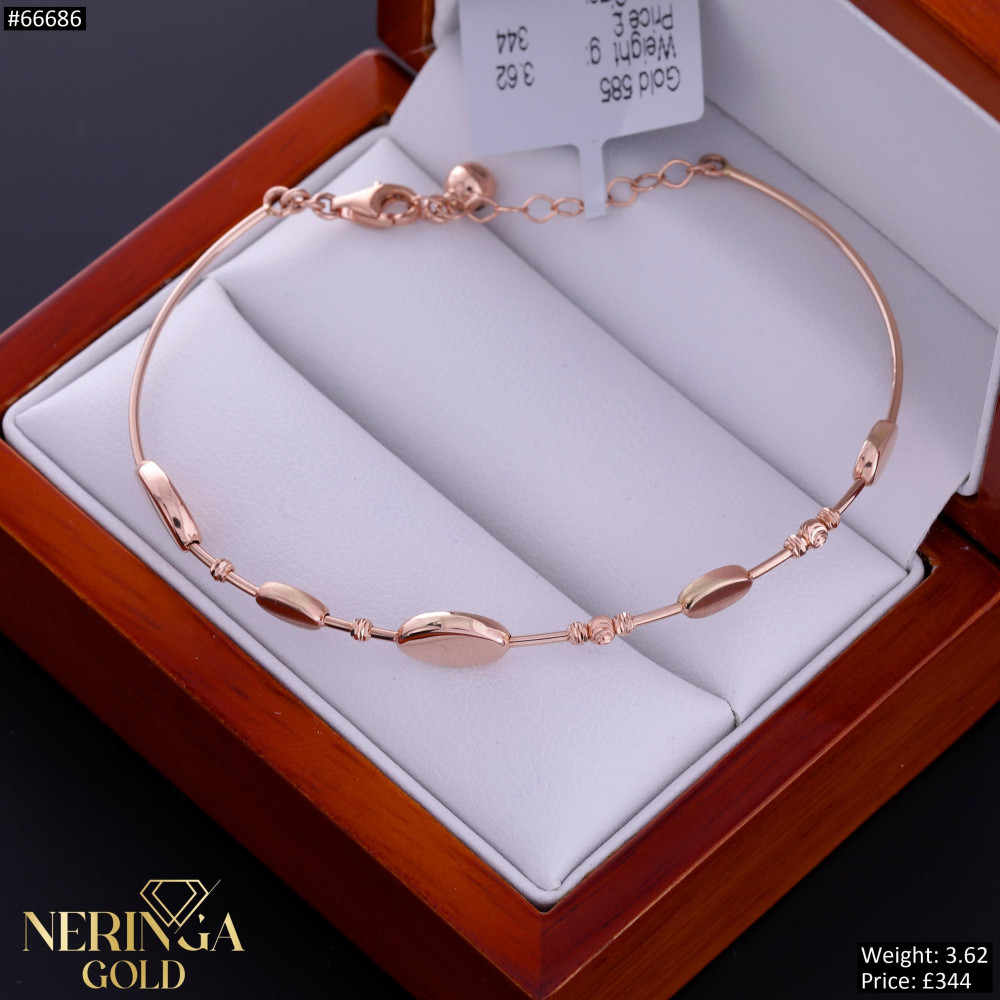 Rose gold hoop bracelet #66686
