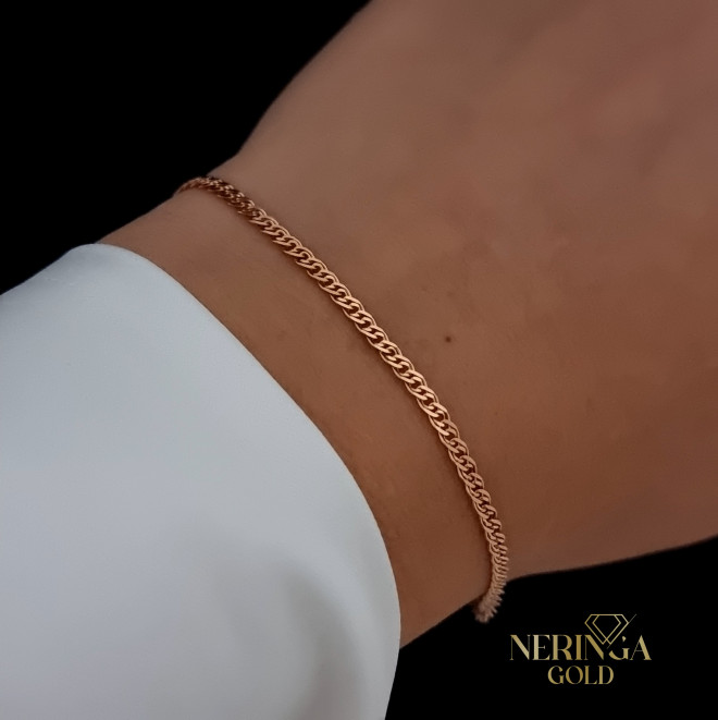 Rose gold full-bodied bracelet #67144