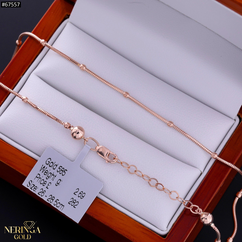 Rose gold foot bracelet #67557