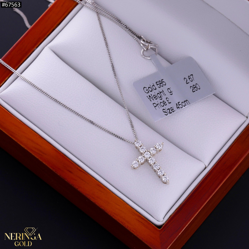 White gold necklace set #67563