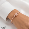 Rose gold hoop bracelet #66682