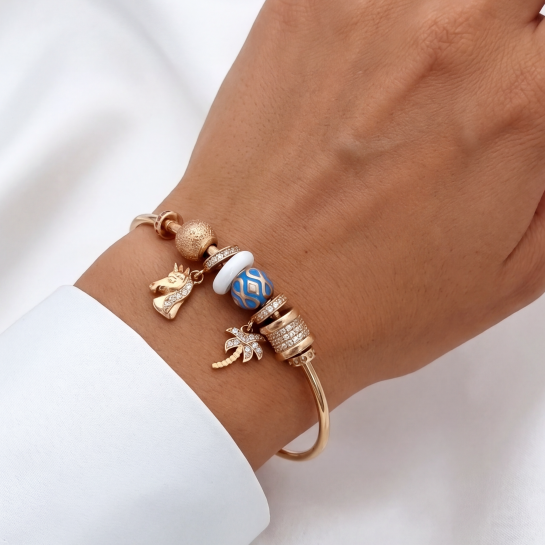 Rose gold hoop bracelet #66688